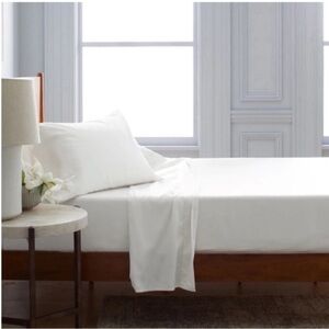 QUINCE Luxury Organic Sateen Flat Sheet King IVORY 5535
